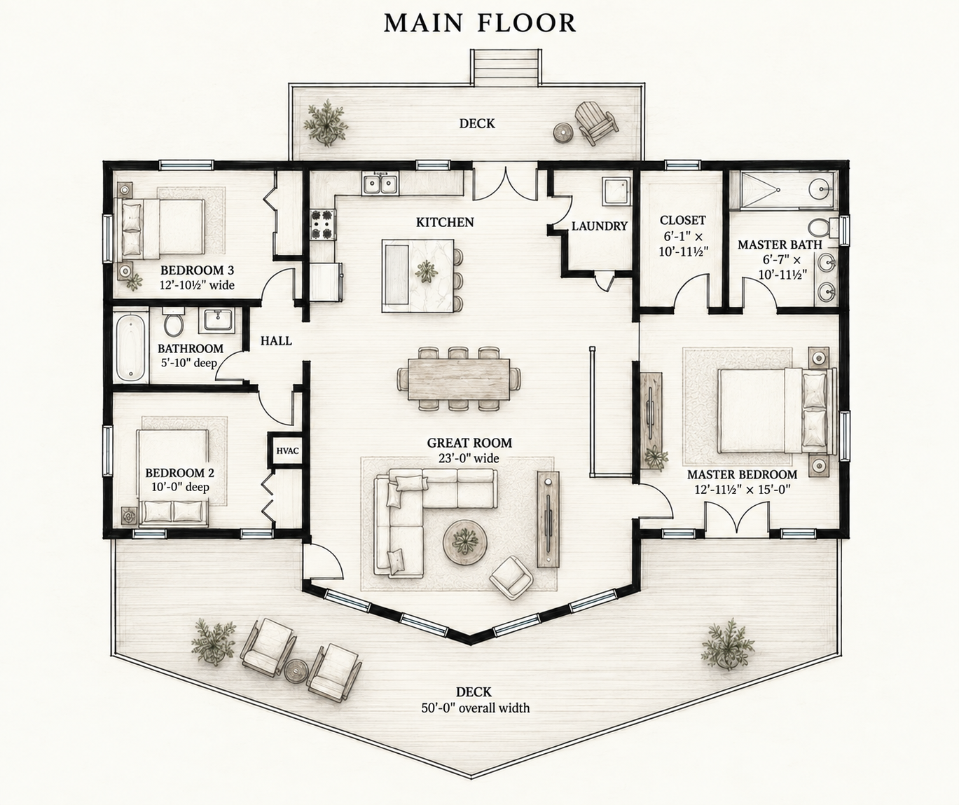 Grace Chalet main floor plan